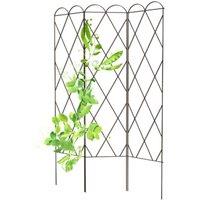 Primrose Rustic 3 Panel Expandable Pea Trellis & Plant Support in Rust 162cm in Brown