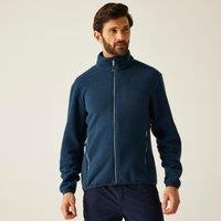 Regatta Men's Elnut Stretch Active Full-Zip Fleece in Blue | Size: Medium