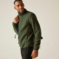 Regatta Men's Elnut Stretch Active Full-Zip Fleece in Green | Size: Medium