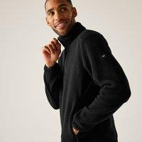 Regatta Men's Elnut Stretch Active Full-Zip Fleece in Jet Black | Size: Medium