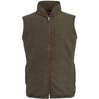Brook Taverner Men's Cincinatti Fleece Gilet in Dark Olive | Size: Small
