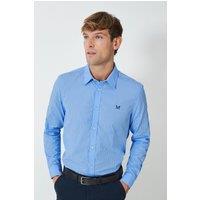 Crew Clothing Men's Crew Classic Shirt Micro Stripe Blue/White in Sky Blue | Size: Medium