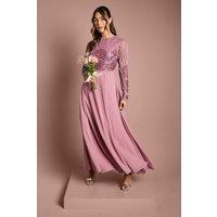 Coast Women's Embellished Long Sleeve Bridesmaid Dress in Blush | Size: 10