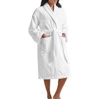 CHRISTY Women's 'Supreme Velour' 100% Sheared Cotton Bath Robe in White | Size: Large