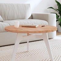 Berkfield Home Table Top 70x2.5 cm Round Solid Wood Beech in Brown | Size: 70x2.5 cm