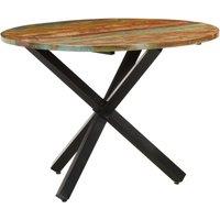 Berkfield Home Dining Table Round 100x100x75 cm Solid Reclaimed Wood in Brown | Size: 100 x 100 x 75 cm