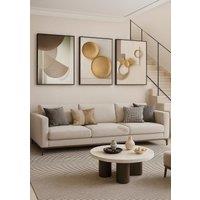 Mafett 3 Wall Art Set Abstract Balance in Motion Fine Art Framed in Gold | Size: W18 x H24