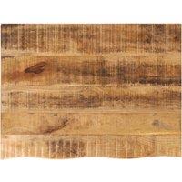 Berkfield Home Table Top 70x60x2.5 cm Live Edge Solid Wood Rough Mango in Brown