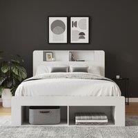 GFW Anya Integrated Storage Ottoman in White | Size: Double