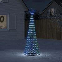 Berkfield Home Christmas Tree Light Cone 275 LEDs Blue 180 cm