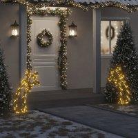 Berkfield Home Christmas Light Decoration with Spikes Meteor 115 LEDs 89 cm in Green