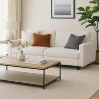 Aspire Vault Sofa Bed with Dual Storage in Natural | Size: 3 Seater