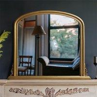 Agenzia 14 Antique Gold Ornate Arched Overmantle Wall Mirror H94 x W119cm