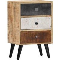 Berkfield Home Bedside Cabinet 40x30x60 cm Solid Mango Wood in Brown | Size: 40 x 30 x 60 cm
