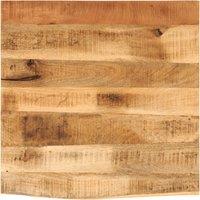 Berkfield Home Table Top 60x60x2.5 cm Live Edge Solid Wood Rough Mango in Brown