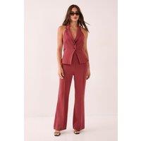 NastyGal Women's Tailored Seam Front Kickflare Pants in Tobacco | Size: 6