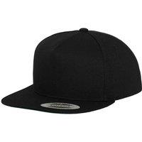Flexfit Men's Yupoong 5 Panel Snapback Baseball Cap in Black