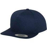 Flexfit Men's Yupoong 5 Panel Snapback Baseball Cap in Navy