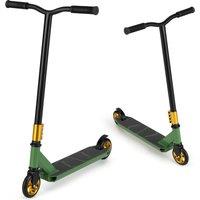 Costway Kids Stunt Scooter Pro Trick Scooter w/2 PU Wheels 10 Years & Up in Green