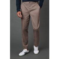 Burton Men's Taupe Slim Fit Chino Trousers | Size: 32R