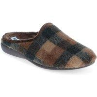 Pavers Men's Warm-Lined Mule Slippers in Brown | Size: 11