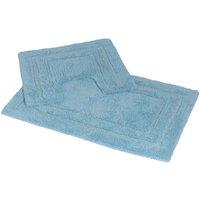 Showerdrape 'Pinnacle' 2 Piece Cotton Bath Mat Set in Blue
