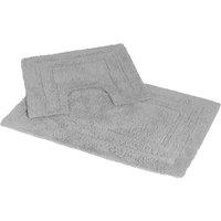 Showerdrape 'Pinnacle' 2 Piece Cotton Bath Mat Set in Grey