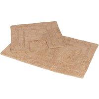 Showerdrape 'Pinnacle' 2 Piece Cotton Bath Mat Set in Brown