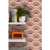 Graham & Brown Curve Earth Wallpaper in Pink | Size: 10000mm x 520mm