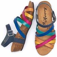 Moshulu Women's 'Zilla' Wedge Cork Footbed Sandals | Size: 6.5