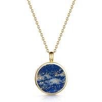 LOVELOX Lockets Women's Lapis Lazuli Modern Round Locket in Gold