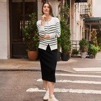 Lands' End Women's Sweater Knit Pull-On Skirt in Black | Size: 14-16