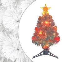 Berkfield Home Artificial Pre-lit Christmas Tree White 64 cm Fibre Optic
