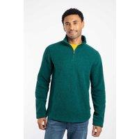 Weird Fish Men's Newport 1/4 Zip Ribbed Fleece in Teal | Size: 5XL