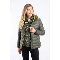 Weird Fish Women's Eshka Lightweight Padded Jacket in Dark Green | Size: 14