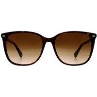 Ralph by Ralph Lauren Women's Square Shiny Dark Havana Brown Gradient RA5293