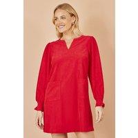 Yumi Women's Red Cord Tunic With Ruched Sleeve | Size: 16