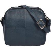 House of Leather Women's Bari Real Leather Bag in Navy | Size: Small