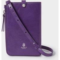 OSPREY LONDON Women's The Electra Italian Leather Phone Bag in Purple