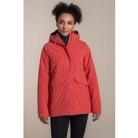 Craghoppers Women's Caldbeck Thermic Hooded Waterproof Breathable Padded Jacket in Red | Size: 16