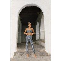 Dancing Leopard Women's Malala Leopard Print Stretchy Yoga Leggings High Rise Active Pants in Black | Size: 6