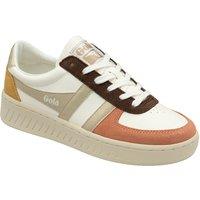 Gola Classics Women's 'Grandslam Quadrant' Lace-Up Trainers in Off-White | Size: 7