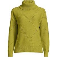 Lands' End Women's Silk Touch Roll Neck Sweater in Green | Size: 10-12