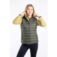 Weird Fish Women's Atissa Lightweight Padded Gilet in Dark Green | Size: 16