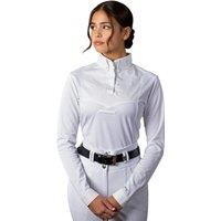 Aubrion Women's Tie Keeper Long-Sleeved Shirt in White | Size: Large