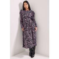 Dorothy Perkins Women's Petite Dropped Waist A-line Midi Dress in Pink | Size: 6