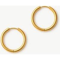 MUCHV Women's 18K Gold Solid Hoop Earrings 22mm