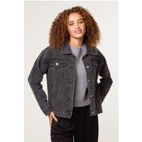 Blue Vanilla Women's Black Long Sleeve Button Up Collar Jacket | Size: S/M