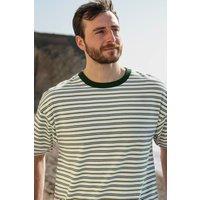 Rapanui Clothing Men's Striped Oversized T-Shirt in Green | Size: XS