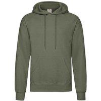 Fruit of the Loom Men's Classic Hooded Sweatshirt in Olive | Size: Small